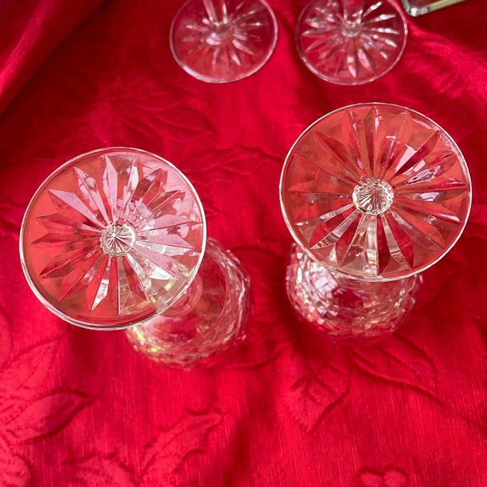 Set of 2 Vintage Waterford Crystal Kenmare Hock Wine Glasses